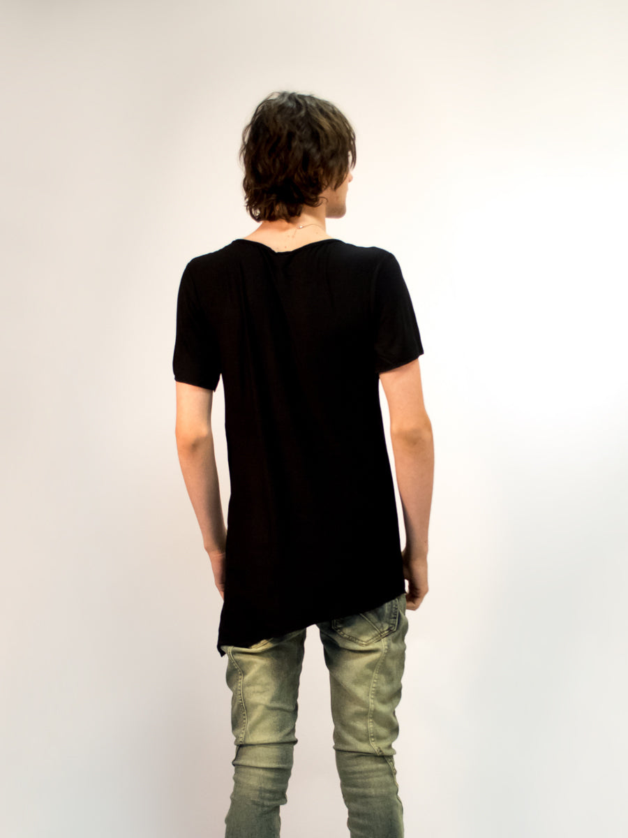 MEN’S BLACK ASYMMETRIC HAND